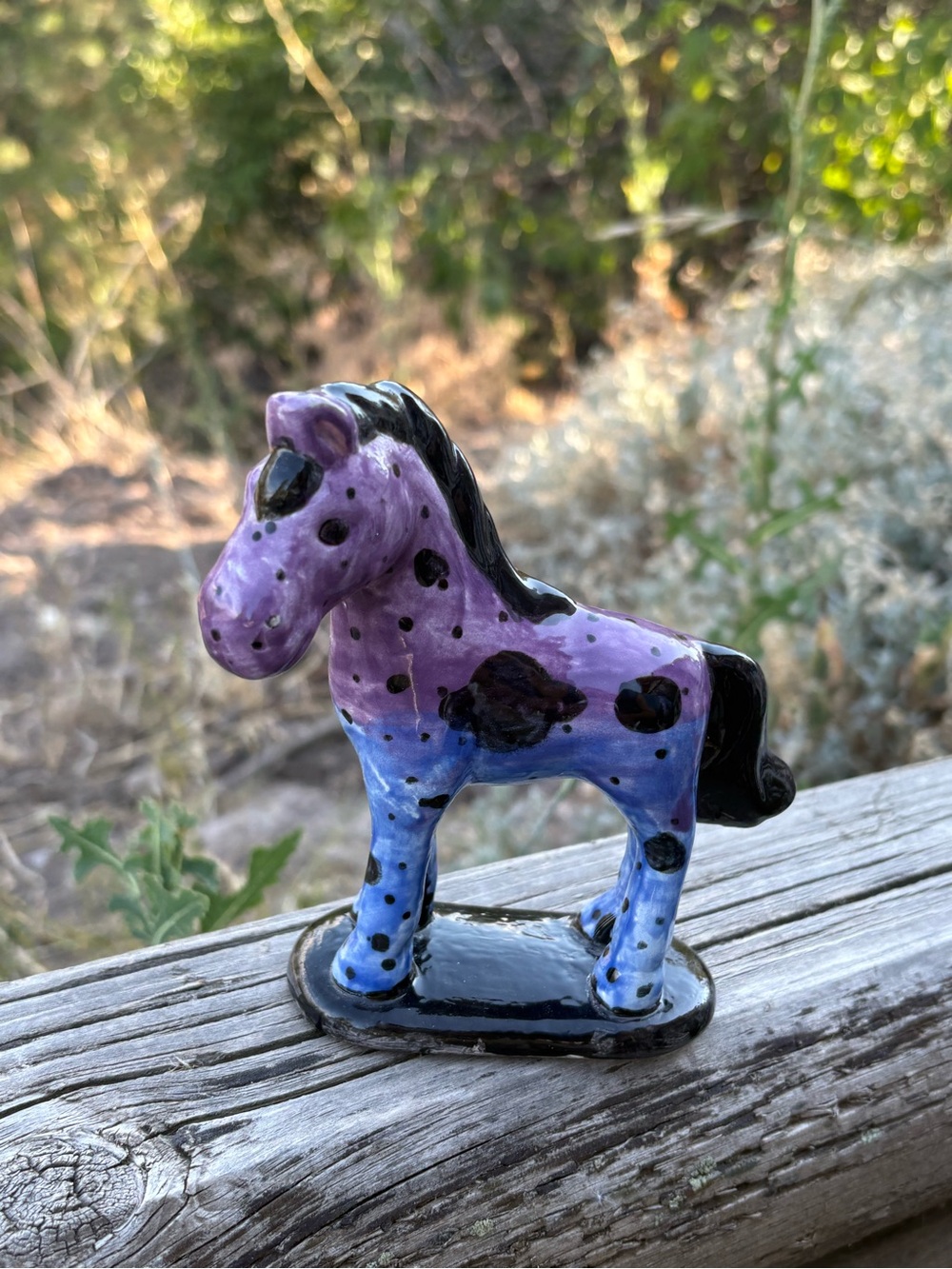 Whimsical colourful Horse Figurine
